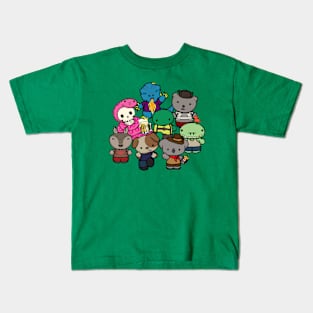 8bit Doggie & Friends Kids T-Shirt